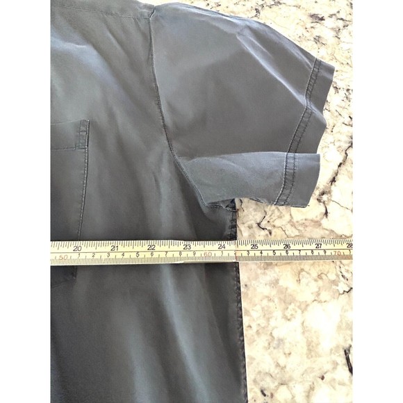 Substudio Shirt Mens Large Button Down Stretch Gray Cotton Spandex Short Sleeve - Picture 11 of 11